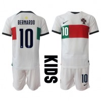 Portugalsko Bernardo Silva #10 Vonkajší Detský futbalový dres MS 2022 Krátky Rukáv (+ trenírky)